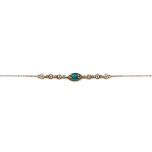 Bracelet rive en or jaune opale et diamants - Gbyg