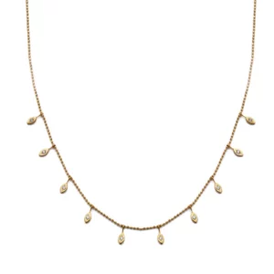 Collier navettes en or jaune - Gbyg