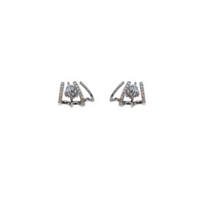Paire de boucles d'oreille Quatuor en or blanc et diamants - Gbyg