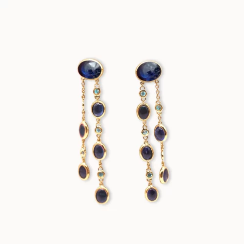 Boucles d'oreille Cyanite
