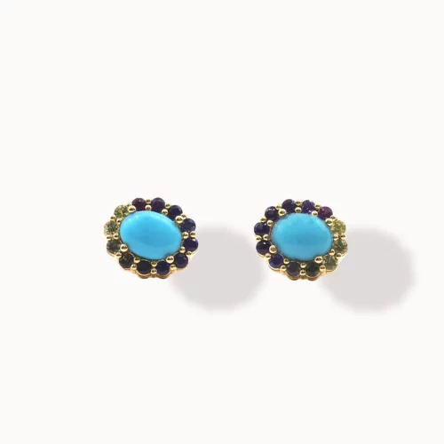 Puces d'oreilles Turquoise