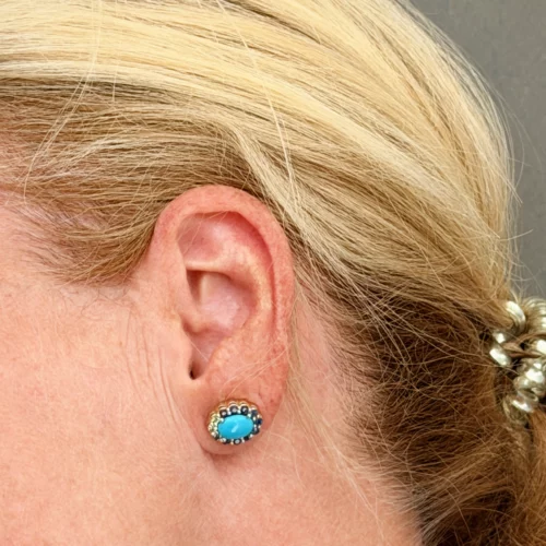 Puces d'oreilles Turquoise