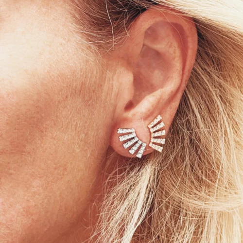 Boucle d'oreille Eventail à l'unité